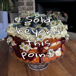 Layered Cake with Berries and Flowers